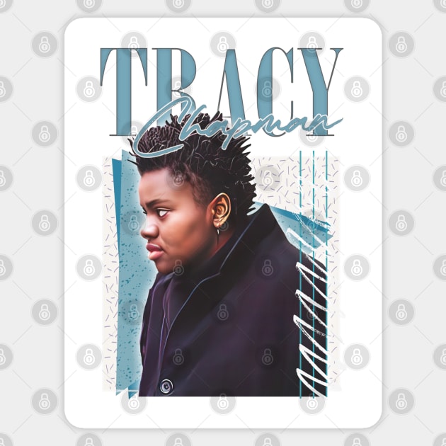 Tracy Chapman / Retro 80s Style Fan Design Sticker by DankFutura